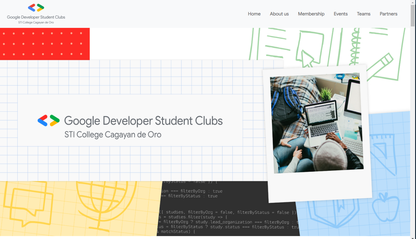GDSC STI CDO website